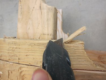Remove excess wood splinters