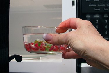 Warming candies in the microwave