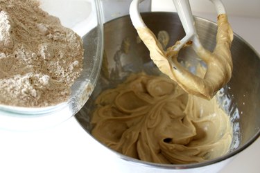 Stir sifted flour mixture into cookie batter