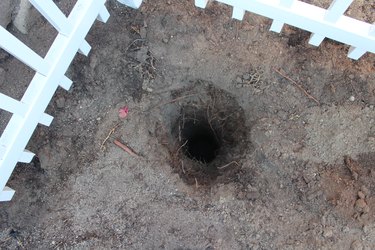 hole dug in ground