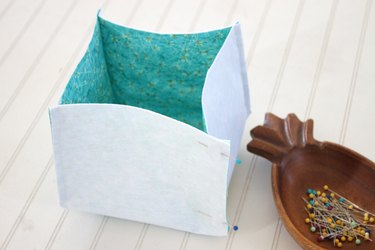 Make a cute fabric storage box in any size you like.