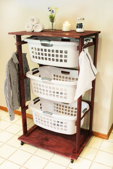 Fully functional rolling laundry cart