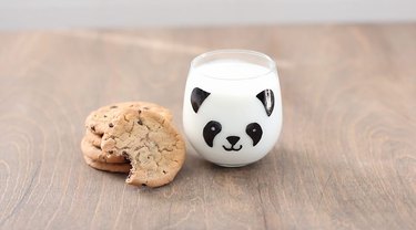 DIY Hand Painted Panda Milk Glasses