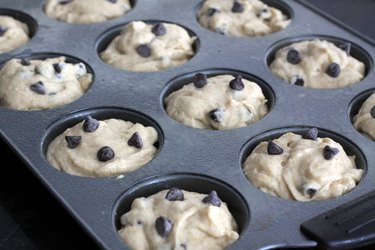 uncooked chocolate chip muffins