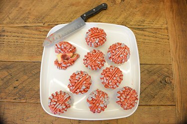 Brain-decorated cupcakes with jelly filling