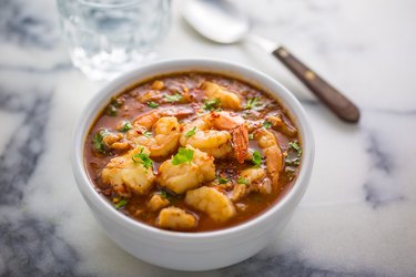 Slow cooker seafood cioppino.