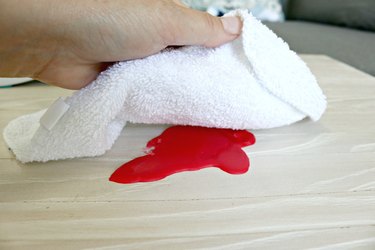 remove candle wax from a coffee table