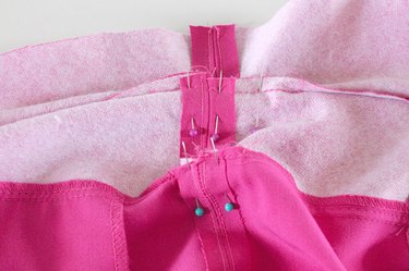 pin and sew waistband seams