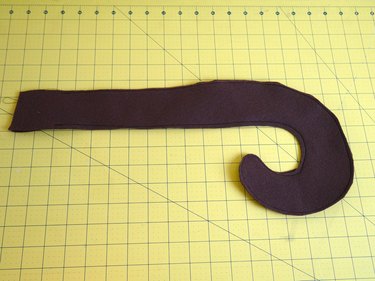 Tail shape with the sides sewn.