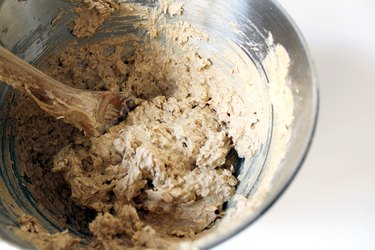 Stir oatmeal into cookie batter