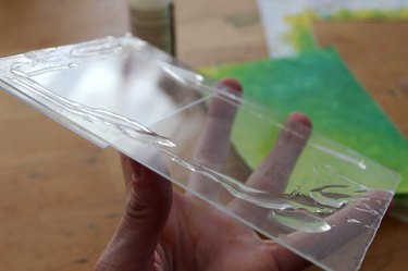 A second picture frame with glue on the front