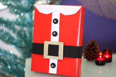 Santa suit gift wrap