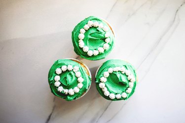 Everything tastes better with this brightly hued green colored frosting!