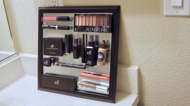 DIY magnetic makeup organizer