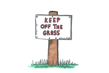 keep off grass sign