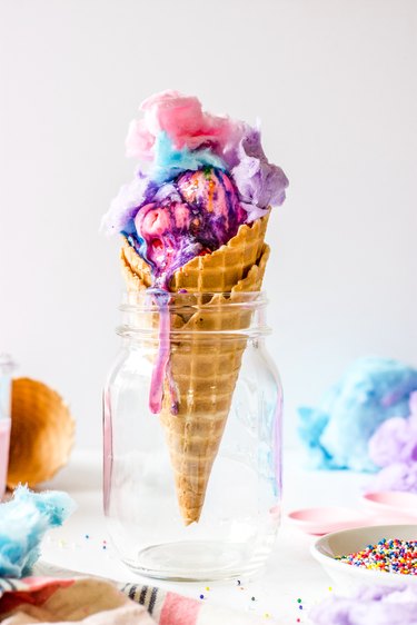 Cotton candy ice cream