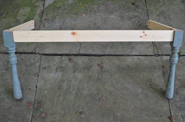support beams added to table legs