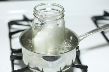 wax melting in a double boiler