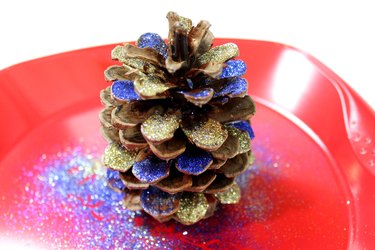 glitter pine cone