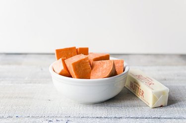 Sweet potatoes and butter.