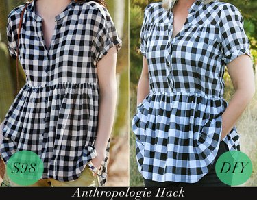 $98 Anthropologie swing shirt and DIY swing shirt