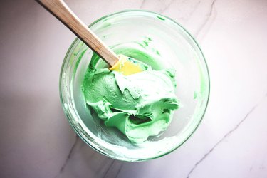 Mint green food coloring.