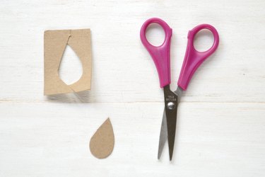 Cut out a cardboard seed template
