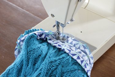 sew along first fold line