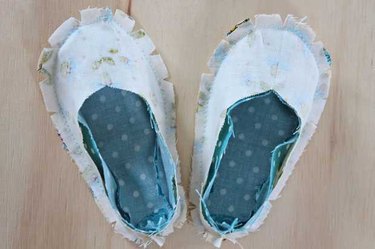 Shoes placed with right sides together
