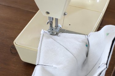 sew around edges leave a 3 inch opening
