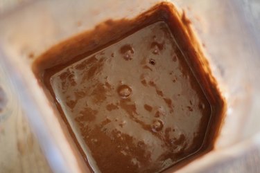 Brownie batter in a blender.