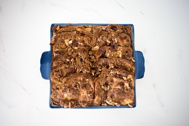 French toast casserole in baking pan