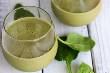 Two green smoothies