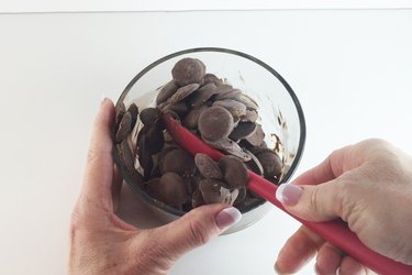 Stir the chocolate after 20 seconds