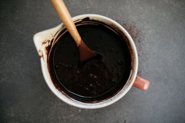 Stir the cocoa powder into the remaining batter.