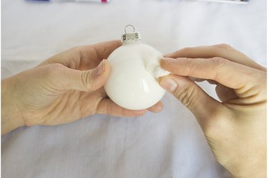 Cleaning ornament with rubbing alcohol