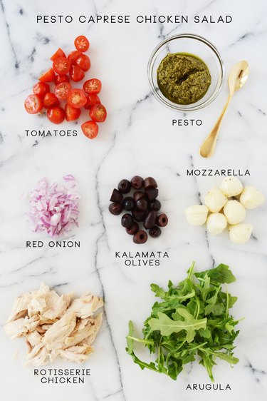 Pesto Caprese Chicken Salad