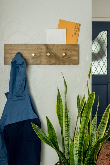 Coat rack with mail slot