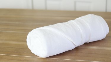 Spa-style rolled towel