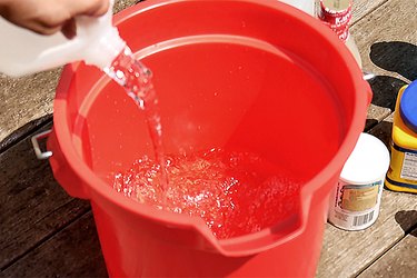 water in bucket