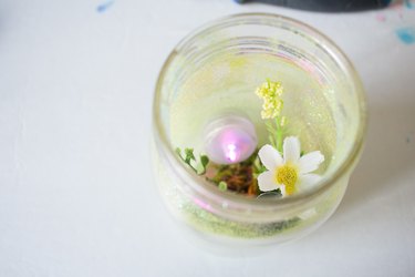 Candle inside jar