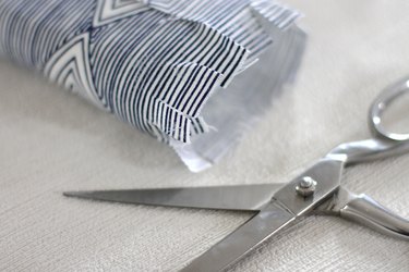 cut slits in fabric on bottom