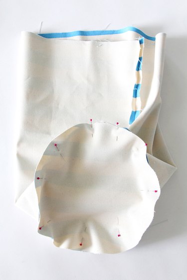 Pin and sew bag bottom