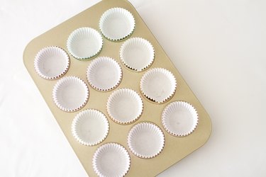 Cupcake liners in pans