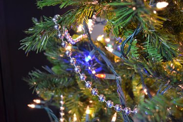 String of beads on a Christams tree