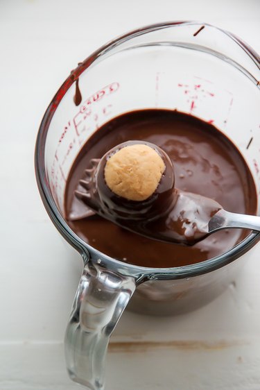 Melt the chocolate in the microwave.