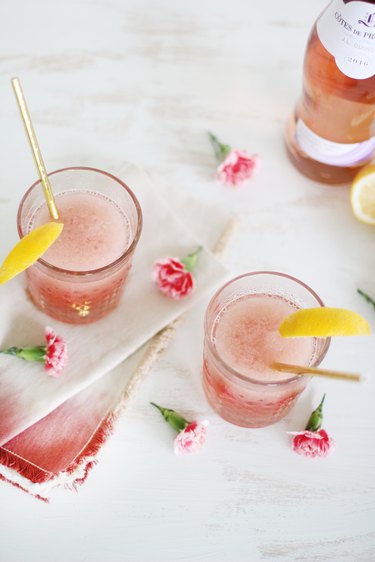 Frozen rose cocktail