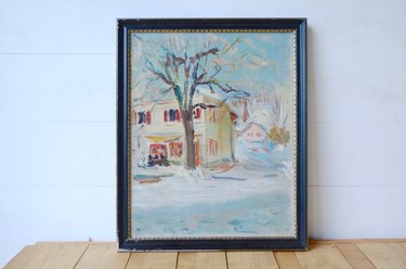How to upcycle and repurpose dated thrift store artwork.
