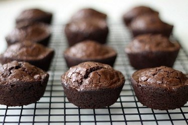 Brownies baked in cupcake pan