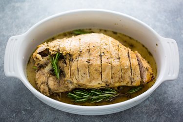 Juicy turkey breast made in a slow cooker.